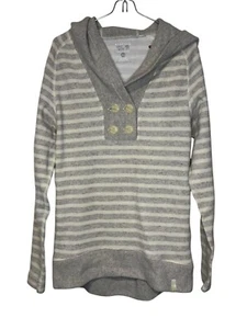 Mountain Hardwear Damen Pullover Kapuze gestreift Wollmischung gestreift grau Medium - Bild 1 von 10