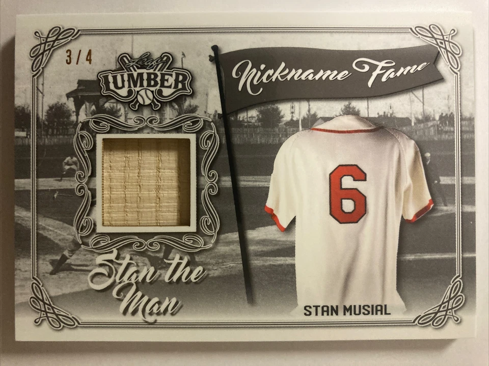 Stan Musial 2021 Leaf Lumber Nickname Fame Stan the Man #nf-30 (4984) only 3/4 - Image 1 of 3