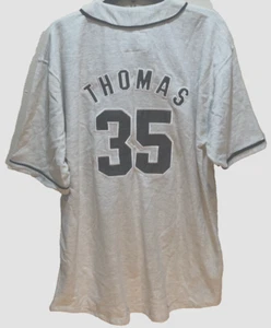 Frank Thomas #35 Chicago White Sox MLB Vintage 90s Mirage Black Gray Jersey XL - Picture 1 of 2