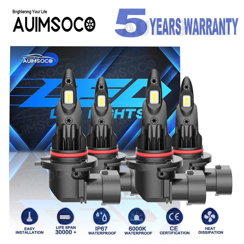 For Dodge Intrepid Sedan 4-Door 2001 2002 2003 2004 LED Headlight High Low Bulbs - Image 1 of 4