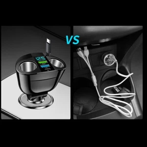 Chargeur Voiture Robuste Avec Sortie 66W Et Construction Alliage Aluminium - Photo 1 sur 23