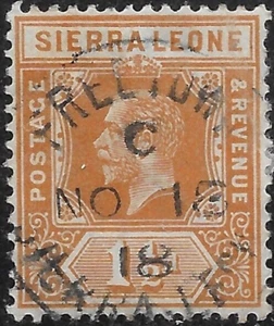 1912 SIERRA LEONE   SC#105 🔥 USED Cd:  FREETOWN NO.18.18 VF - Picture 1 of 2