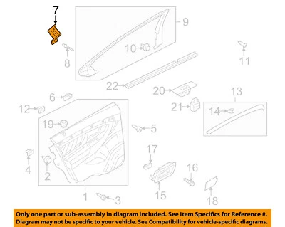 Soporte de panel de ajuste de puerta trasera Ford OEM 07-19 Explorer Sport AG1Z5423834A Foto 1 de 2
