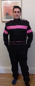 Go Kart Cordura Suit - HOT PINK - BLACK - Mega Sale Unbeatable Price - Picture 1 of 11