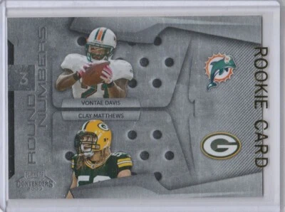 CLAY MATTHEWS & VONTAE DAVIS ROOKIE CARD Green Bay Packers 2009 Football DUAL RC - Image 1 of 2