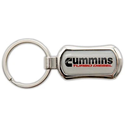 Cummins Keychain Turbo Diesel Metal Chrome Key Ring Tag FOB Engine, great gift! - Image 1 of 4