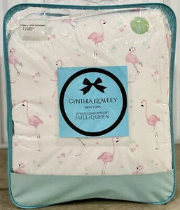 Cynthia Rowley Pink Flamingo Full / Queen Comforter & Shams Set - Picture 1 of 2