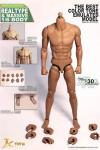 1/6 Emulated Male Strong Muscular 12" Action Figure Body for JX TOYS Male Head - Picture 1 of 6