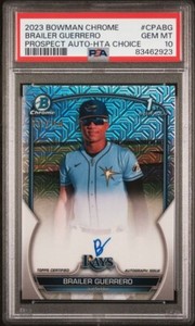 2023 Bowman Chrome Brailer Guerrero 1st HTA Choice /150 Auto PSA 10 Gem Mint 💎