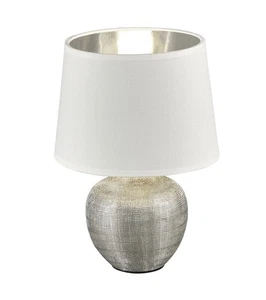 Lampada da tavolo Trio Luxor bianca e grigia 40W E14 - Foto 1 di 5