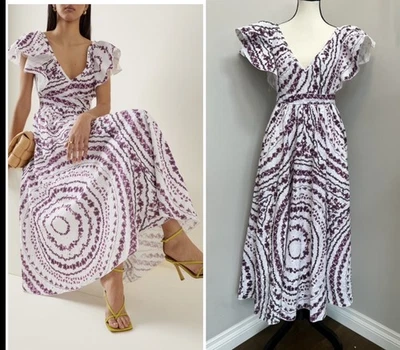 Vestido midi GIAMBATTISTA VALLI floral bordado y estampado talla pequeña Foto 1 de 4