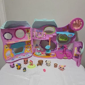 Lote Littlest Pet Shop - Tail Waggin’ Fitness Club Gimnasio Juego y 9 Figuras LPS  - Imagen 1 de 8