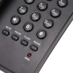 Home Corded Landline LED Indication Bell Mute Hands Free Speed Dial Wired Des FY - Afbeelding 1 van 24