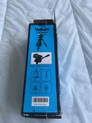 VELBON CX Mini Camera Tripod Compact 3 way Head 30cm - 65cm High - Image 1 of 4