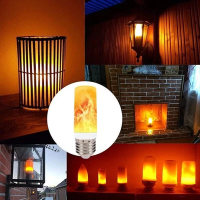 LED Licht Fackel Feuer Lampe Flammen Effekt Glühbirne Flacker Birne Flackerlicht - Bild 1 von 4