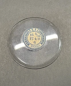 16-4/16 :6 Ligne NOS Glas Taschenuhr Kristall - Bild 1 von 2