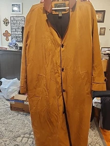 Herren Orvis Kragen Leder Wollfutter Mantel Outdoor Hellbraun Xl - Bild 1 von 14
