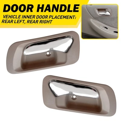 Door Handle For 1998-2002 Honda Accord Rear Left Right w/Chrome Lever/Lock Hole - Image 1 of 4