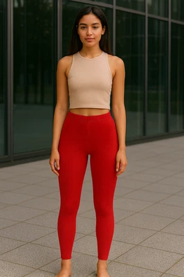 Ladies Full Length Leggings High Waist Workout Yoga Gym Pants Sports Workout ML - Image 1 of 4