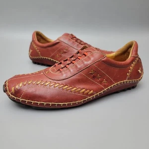 Pikolinos Damen Rot Leder Slipper Driving Loafer Flats Größe 39 8,5/9  - Bild 1 von 14