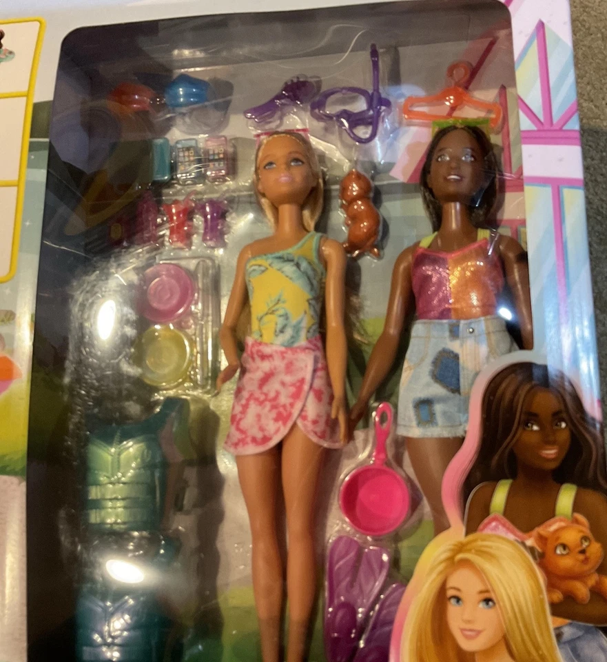 Barbie Beach House Bundle with 2 Dolls and Accessories.