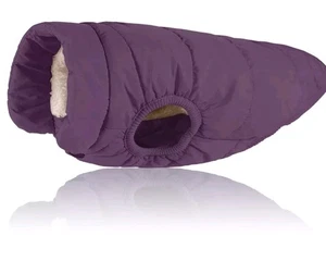 Purple Dogs Puppy Clothes Coat Jacket Winter Quilted Padded Puffer medium Vest - Picture 1 of 6