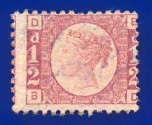 1879 SG49 1/2d Rosenplatte 20 G4 BD unmontiert postfrisch MNH Kat £350 bazx - Bild 1 von 3