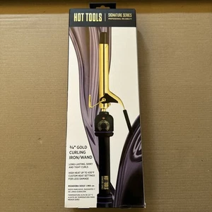 Hot Tools Pro Signature Long Lasting Curls Hair Curling Iron 3/4" Black Gold - Picture 1 of 2