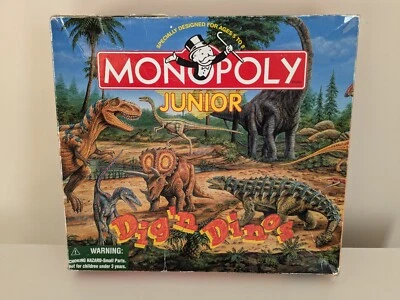Dig'n Dinos Monopoly Junior COMPLETE 1998 Parker Brothers Dinosaurs  US Import - Image 1 of 4