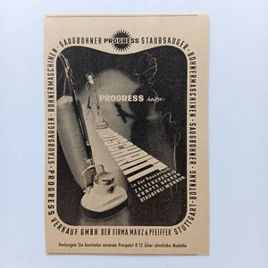 1951 Progress Staubsauger Werbung Werbeanzeige Reklame - Picture 1 of 1