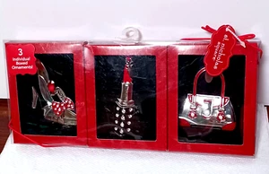 St. Nicholas Square Set of 3 Christmas Ornaments Shoe. Purse, Lipstick NIB - Picture 1 of 2