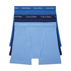 Calvin Klein CK 3-Pack Men's Cotton Classic Fit Boxer Briefs NB4003 (2XL, Blues)