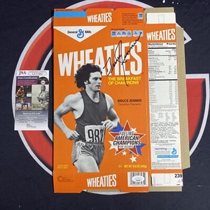 Bruce Jenner Autograph Wheaties Box Flattened Olympics JSA COA AUTO Signed