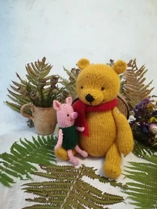 Toy knitting patterns - Knit your Winnie the Pooh and Piglet based on the book - Picture 1 of 11