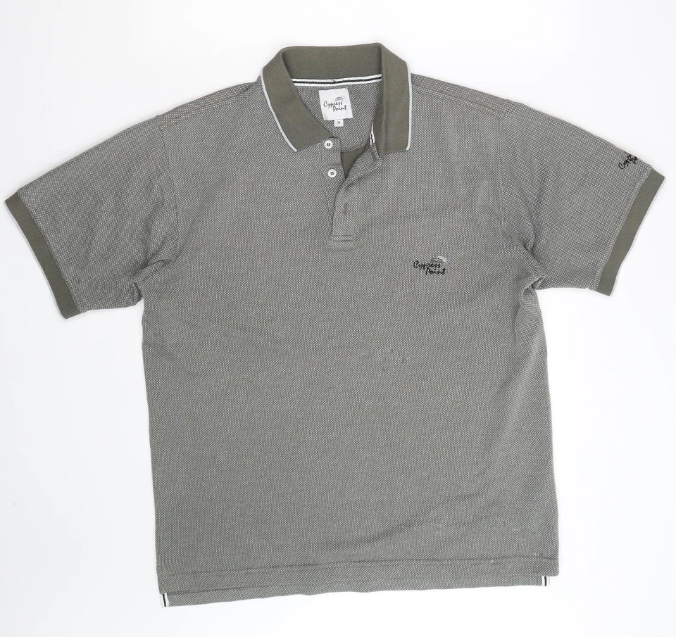 Cypress point Mens Grey Polyester Blend Polo Size M Collared - Image 1 of 4