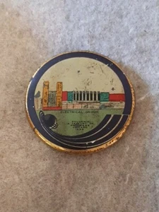 Espejo de bolsillo vintage grupo eléctrico recuerdo Feria Mundial de Chicago 1933 - Imagen 1 de 5