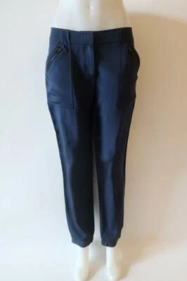 ЖЕНСКИЕ MAGASCHONI СИНИЙ ШЕЛК БРЮКИ БЕГУН БРЮКИ 6 * - Изображение 1 из 4