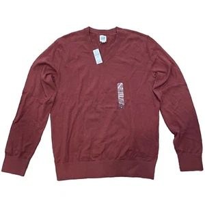 Nuevo con etiquetas Suéter Gap Para Hombres Mediano Cuello en V Algodón Suave Tejido Pullover Rojo Russo Precio de venta sugerido por el fabricante $40 - Imagen 1 de 17