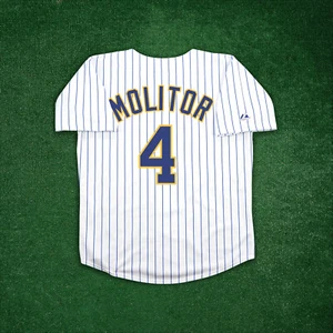 Paul Molitor 1989 Milwaukee Brewers Men's Home White Cooperstown Jersey - Picture 1 of 5