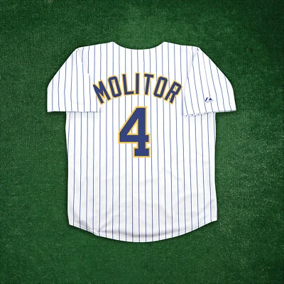 Camiseta deportiva Paul Molitor 1989 Milwaukee Brewers Home blanca Cooperstown para hombre Foto 1 de 4