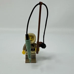 LEGO 8805 Minifigure Series 5 ESKIMO MAN ICE FISHERMAN Fishing Pole Fish Minifig - Picture 1 of 11