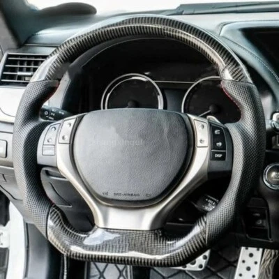 Volante deportivo de fibra de carbono real para Lexus ES350 ES250 ES300H 2013-2017 Foto 1 de 4
