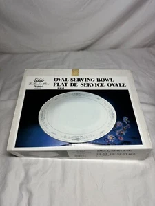 Vintage WADE Fine Porcelain China of Japan Diane 10.5” Oval Serving Bowl New Box - Picture 1 of 5