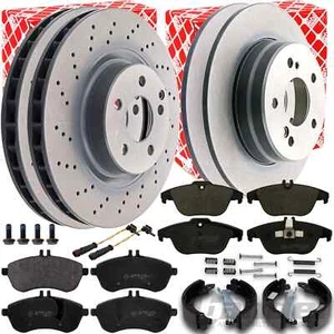FEBI BREMSSCHEIBEN + BELÄGE VORNE + HINTEN passend für MERCEDES C-KLASSE W204 - Bild 1 von 7