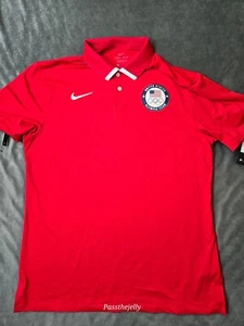 New Men's Nike Dri-Fit United States Olympic Team Polo Navy Size Medium - Picture 1 of 13