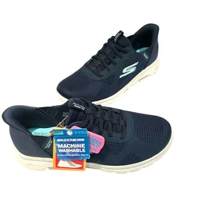Talla 9 $95 Skechers Manos Libres Ajuste Rápido Azul Marino Mujeres Manos Libres Paso Slip en Gogamat - Imagen 1 de 13