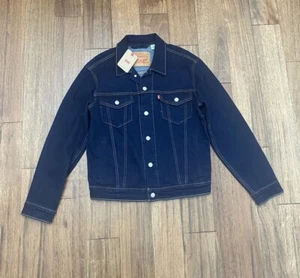 NWT Levis Jean Jacket Mens Small Blue Denim Trucker Button Up Coat 72334 - Picture 1 of 5