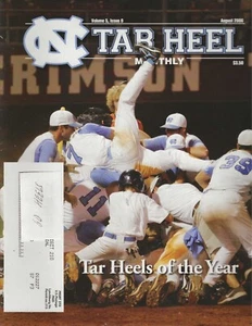Aug 2006 DIAMOND HEELS Baseball TAR HEEL MONTHLY Magazine TAR HEELS OF THE YEAR - Picture 1 of 1