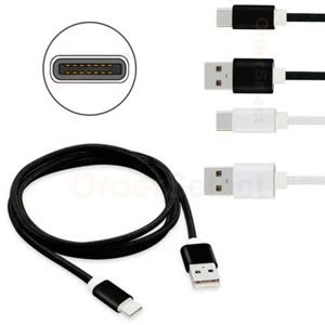 10FT Braided Type C Fast Charging Cable USB-C Rapid Cord Power Charger Charge - Picture 1 of 21