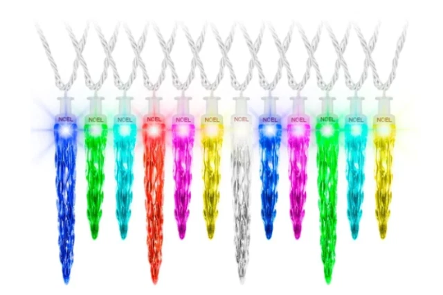 Gemmy LightShow ColorMotion 24-Light Multi-Color Icicle LED String Light (1005356556)